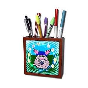 Bunny Art Design   Whirlwind Bunny   Tile Pen Holders 5 inch tile pen 