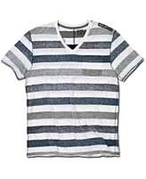 DKNY Jeans T Shirt, Printed Stripe V neck T Shirt