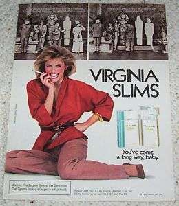 1984 Virginia Slims cigarettes Egyptian Mummy museum AD  