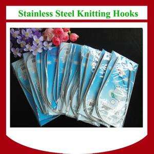   Stainless Steel Circular Knitting Needles Hooks Knit Tools 13Sizes
