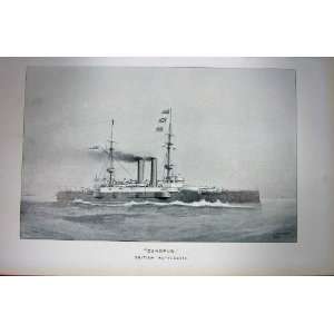  NAVY SHIP 1899 CANOPUS BRITISH BATTLESHIP WAR