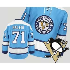   NHL Jerseys #71 Evgeni Malkin Sky Blue Hockey Jersey SIZE S/M(ALL are