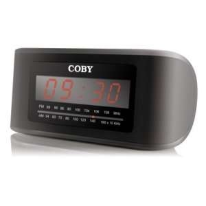 Coby CRA54BLK Digital AM/FM Alarm/Clock Radio, Black  