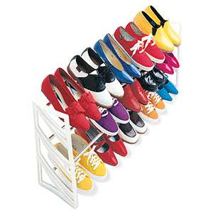 15 Pair Shoe Rack Organizer  Stands Upright or Flat 013359456015 
