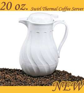 20 Oz. Swirl Thermal Coffee Server carafe White  