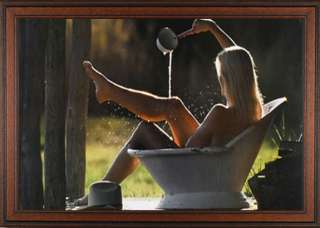 Cowboys Dream David Stoecklein Western Cowgirls Bath tub Framed 