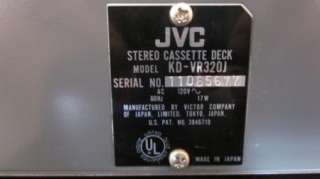 Vintage JVC KD VR320J Single Stereo Cassette Tape Deck Player Recorder 