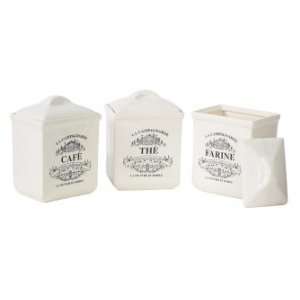   Ceramic French Style Kitchen Canisters 