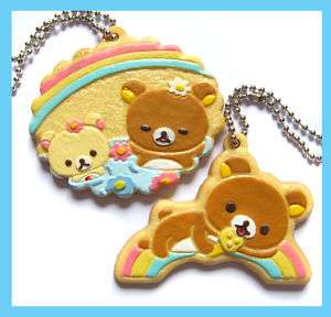 Rilakkuma Rainbow Cookie Biscuit Keychain *so Cute*  