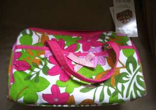 SOHO Tropical Terry Duffle Cosmetic Travel Tote NWT  