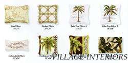 BARBADOS SUNSET TROPICAL BEACH COTTAGE PALM TREE QUEEN QUILT 100% 