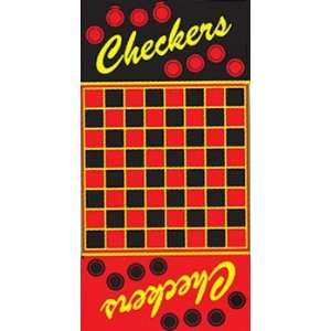  Checkers Beach Towel & Giant Checkers Game with Checkers 
