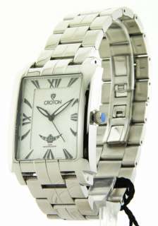 Croton CN307374SSDW Steel Date Mens Casual 24 Hr Time Watch 3ATM 