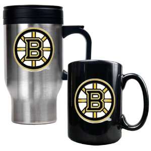    Boston Bruins Travel Mug & Ceramic Coffee Mug Set