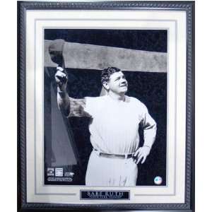 Babe Ruth Tip Cap at Dugout Framed 16x20