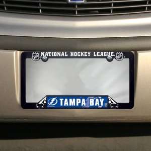   Bay Lightning Plastic License Plate Frame   Black