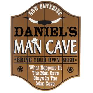 Personalized Handcrafted Man Cave Western Cowboy Style Wooden Pub 