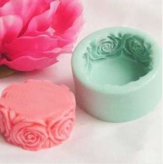 DIY Handmade Soap Mold Cake Mould Round Rose Design Silicon Mould 1pcs 
