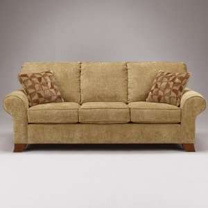   Contemporary Tan Tawny Townhouse Living Room Sofa Furniture & Decor