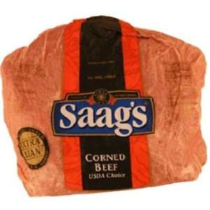Saags Corned Beef Choice Bottom Round Flat 5lb  Grocery 