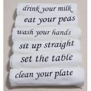   Country Weekend Mama Says Kitchen Towels    Set of 6