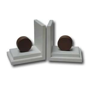  One World   White & Chocolate Orb Bookends Baby