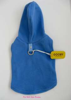 Gooby Fleece Dog Hoodie Harness Vest for Small Dogs Chest up to 23 