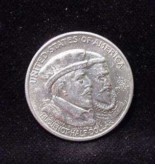 1924 Huguenot Walloon Tercentenary Silver Commemorative Half Dollar AU
