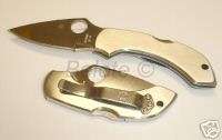 Spyderco Dragonfly Stainless Handle Plain Edge C28P NEW  