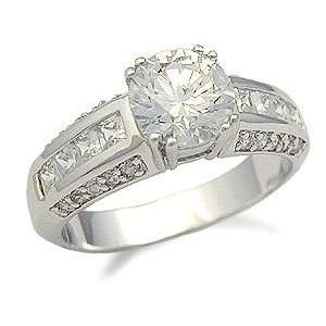  Created Diamond Cubic Zirconia Engagement Ring Jewelry