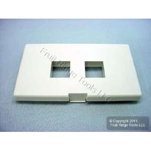 Leviton White Quickport 2 Port Cubicle Wallplate Data Faceplate Fits 