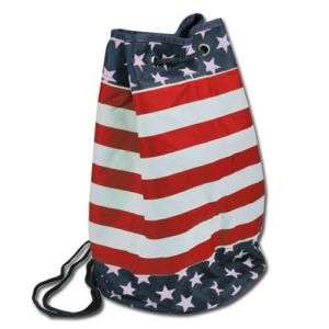 Star & Stripes Flag Drawstring Backpack Bag 4th July NW  