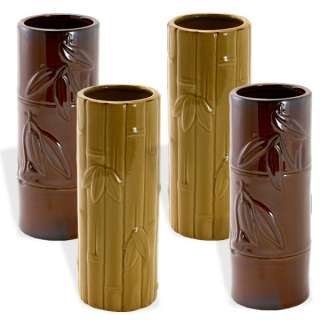 Bamboo Style Tiki Mug Set  