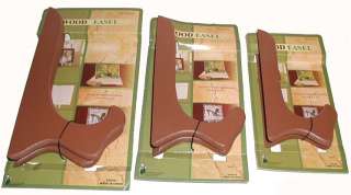 Set 3 BROWN WOOD DISPLAY EASELS ~ PLATE STANDS Asst  
