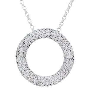  Diamond Circle Necklace in 18kt White Gold Carat Total 