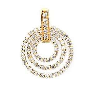   AND CZ CIRCULAR PENDANT 3.80CTW FITS 2MM Augustina Jewelry Jewelry