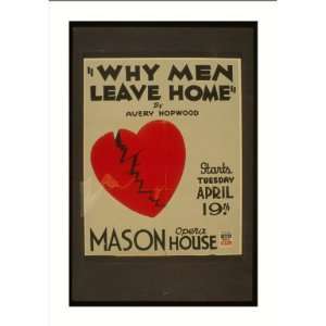   WPA Poster (M) Why men leave home by Avery Hopwood