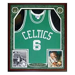 Bill Russell 5 Time MVP Autographed Framed Boston Celtics Jersey w 