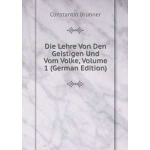   Volume 1 (German Edition) (9785875090998) Constantin Brunner Books
