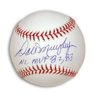 Dale Murphy Autographed Baseball   with NL MVP 82/83 Inscription
