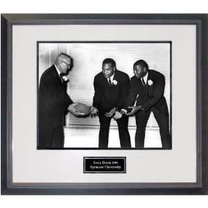  Ernie Davis With Jim Brown in Suits Framed 16x20 