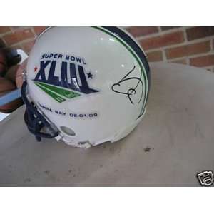 Hines Ward Autographed Mini Helmet   Super Bowl 43   Autographed NFL 