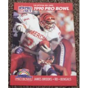  1990 Pro Set James Brooks # 336 NFL Football Pro Bowl Card 