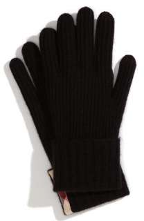 Burberry Ribbed Cashmere Gloves  