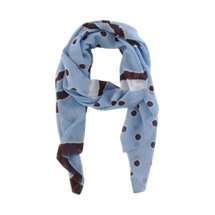 Barneys New York Painted Dots & Stripe Scarf