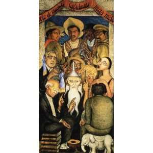  Hand Made Oil Reproduction   Diego Rivera   24 x 48 inches 