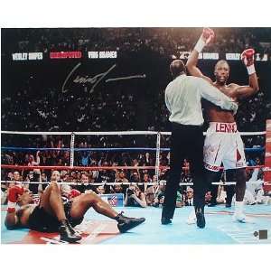 Lennox Lewis Standing over Mike Tyson 16x22 Photo