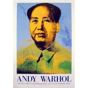 Mao by Andy Warhol. size 39 inches width by 27 inches height. Art 