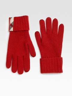 Burberry   Ribbed Cashmere Tech Gloves    