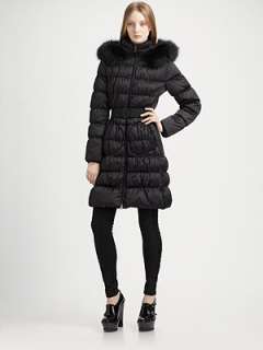 Burberry London   Fur Trimmed Puffer Jacket    